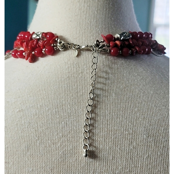Premier Designs Red Firecracker Beaded Necklace - Picture 4 of 4